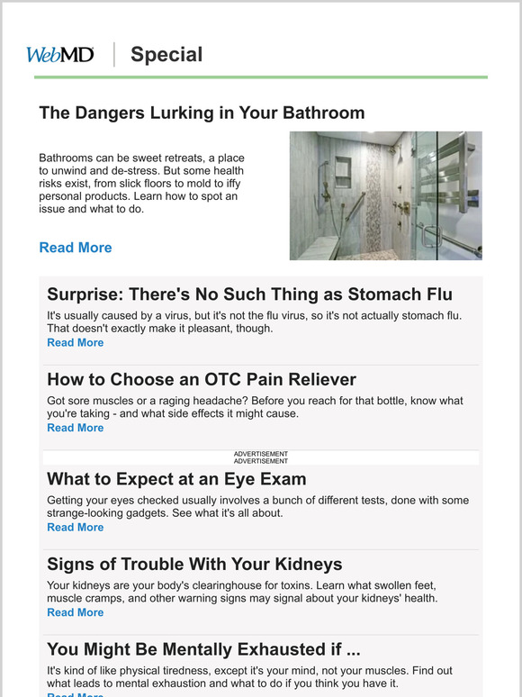 WebMD The Dangers Lurking in Your Bathroom Milled