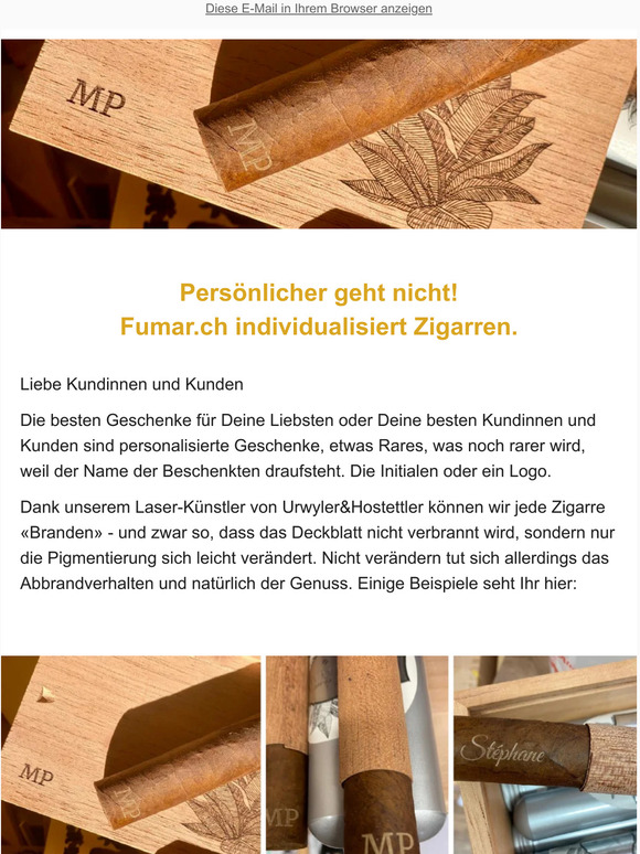 Fumar.ch – Persönlicher geht nicht!