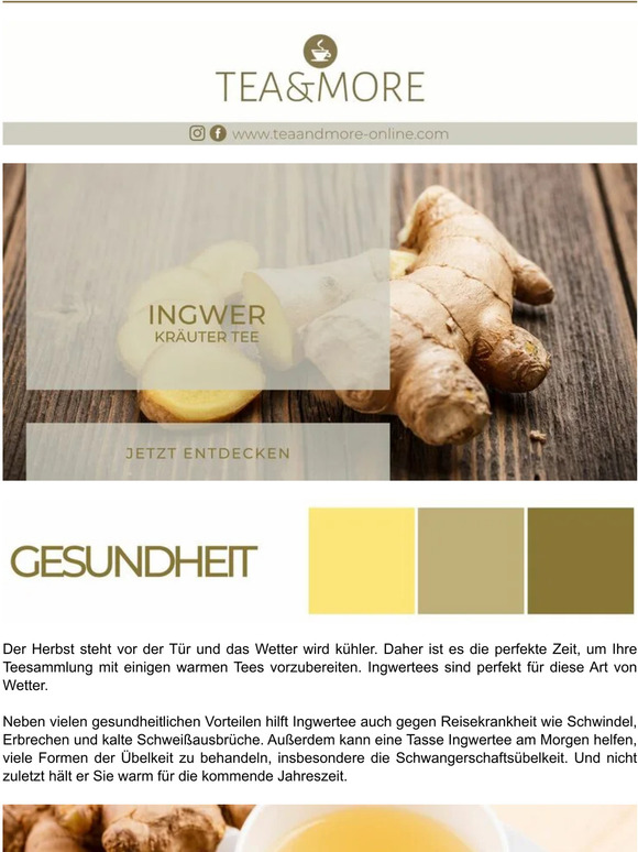Ingwertee: für den kommenden Herbst! 🍂