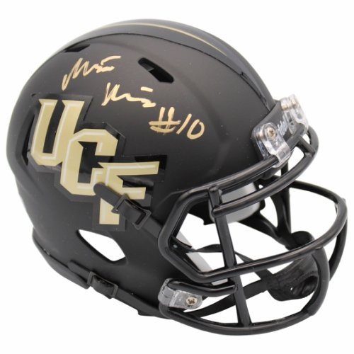 McKenzie Milton Autographed UCF Knights Riddell Speed Black Mini Helmet Signed in Gold - JSA Authentic