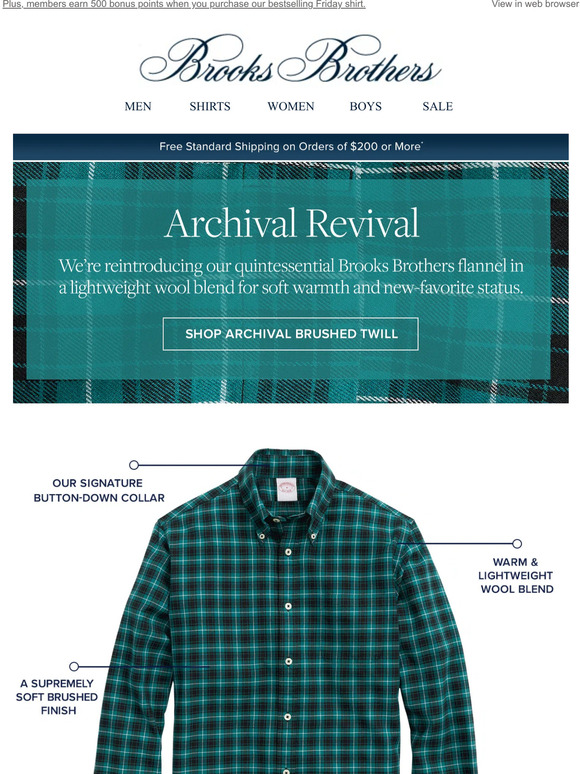 Brooks Brothers: Archival revival: Our updated brushed wool flannels Brooks Brothers: Archival revival: Our updated brushed wool flannels