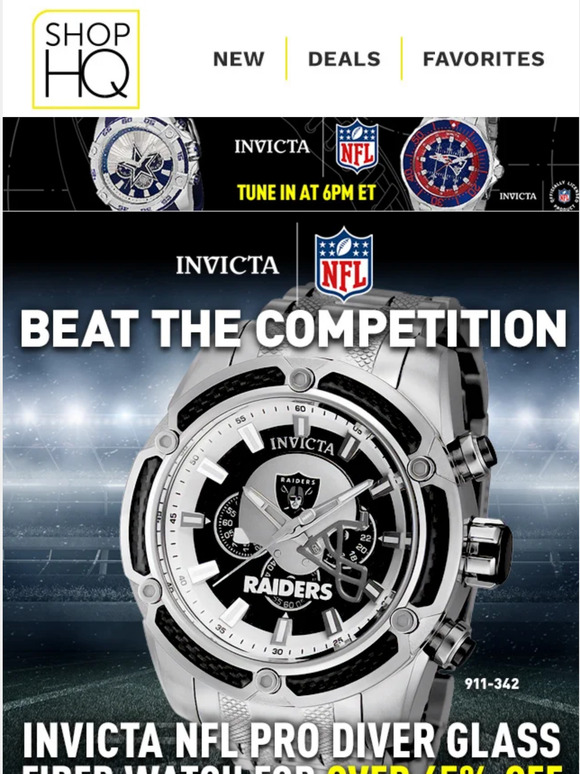 Touchdown Deals 🏈 Invicta NFL Watches Over 65% OFF