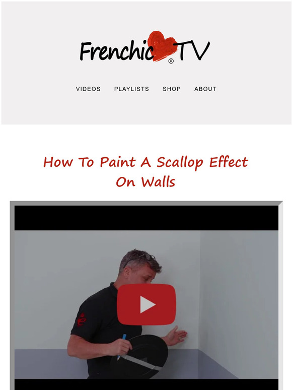 Frenchic Paint Step by step tutorial on how to paint a scallop effect