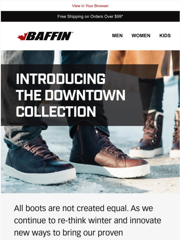 Baffin Footwear Introducing The Downtown Collection Milled
