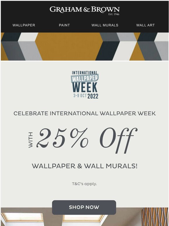 Enjoy 25% Off Wallpaper & Wall Murals!