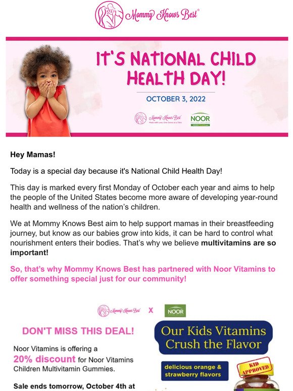 MKB x Noor Vitamins Collab for Child Health Day!