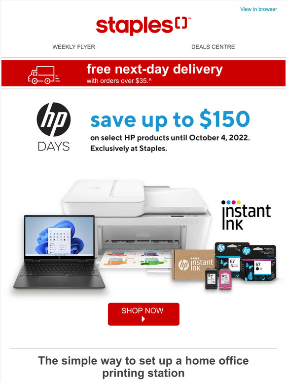 Staples Print & Marketing Set up your home office printing station Milled
