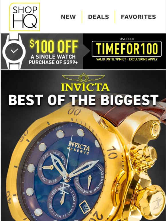 FINAL HOUR ⏳ $100 Off a Watch Purchase $399+