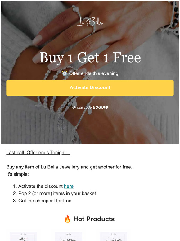Last Chance - Buy 1 Get 1 Free Ends Tonight 🚨