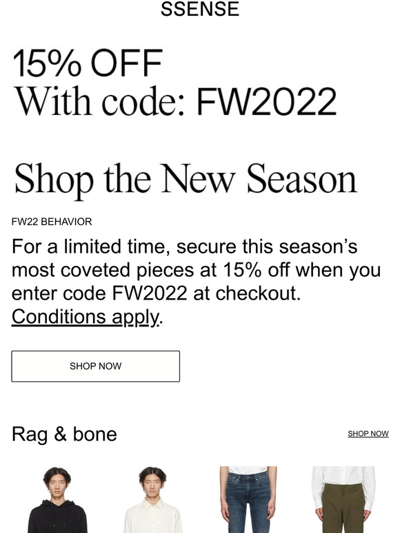  rag & bone, Maison Margiela, and Comme des Garçons Shirt just landed 