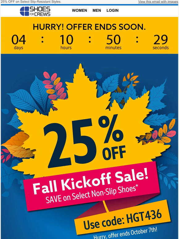 Hurry! 🍂🏈 25% Off Fall Kickoff Sale Ends Soon