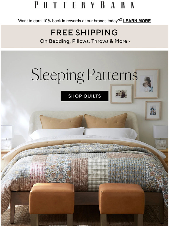 Pottery Barn Patterned bedding we love. 😍 Milled