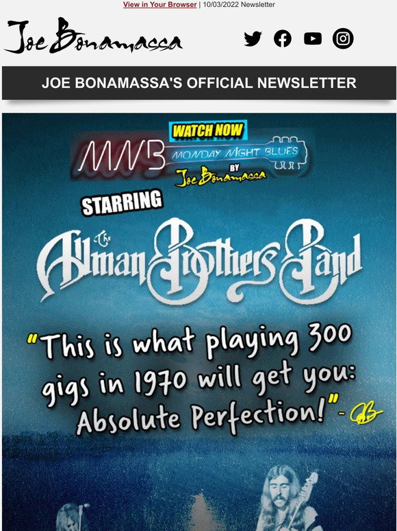 Joe Bonamassa The Allman Brothers Band Whipping Post Live At The