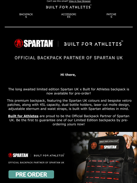 Built for Athletes BRAND NEW 💡 Built For Athletes x SPARTAN UK Milled
