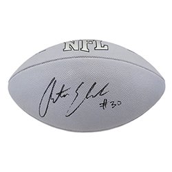 Austin Ekeler Autographed Signed Los Angeles Chargers Wilson MVP Silver Full Size Football

