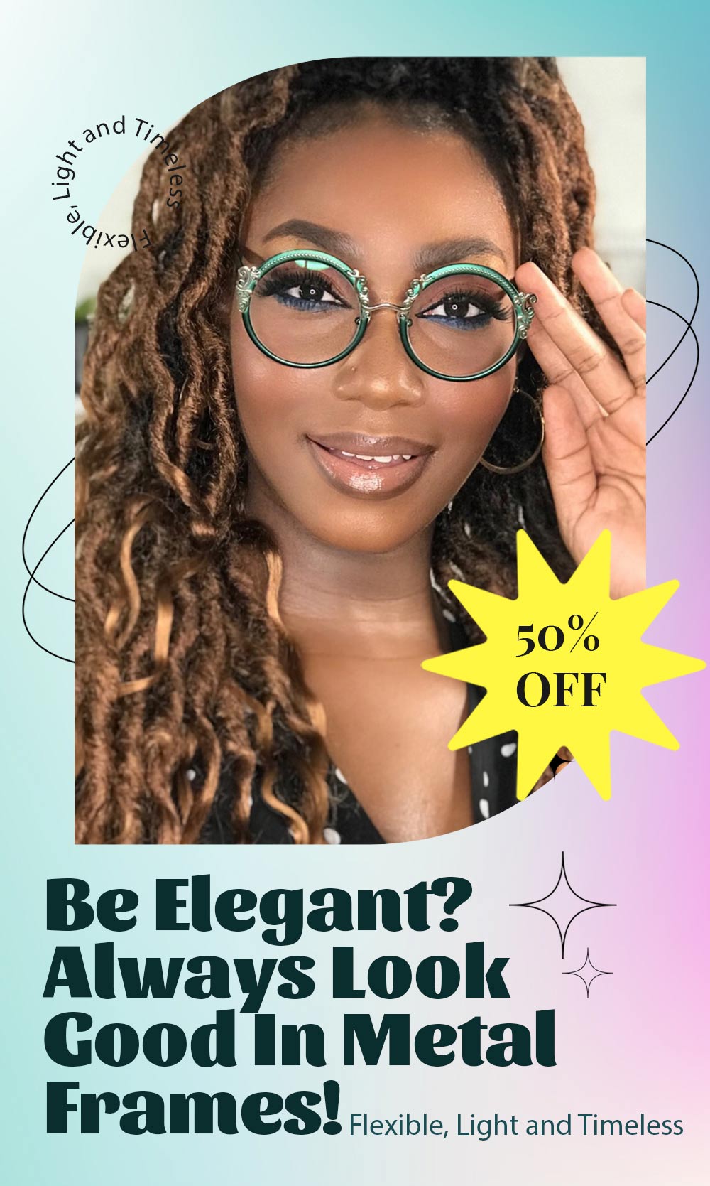 VlookOptical Be Elegant?😮Always Look Good In Metal Frames! Milled