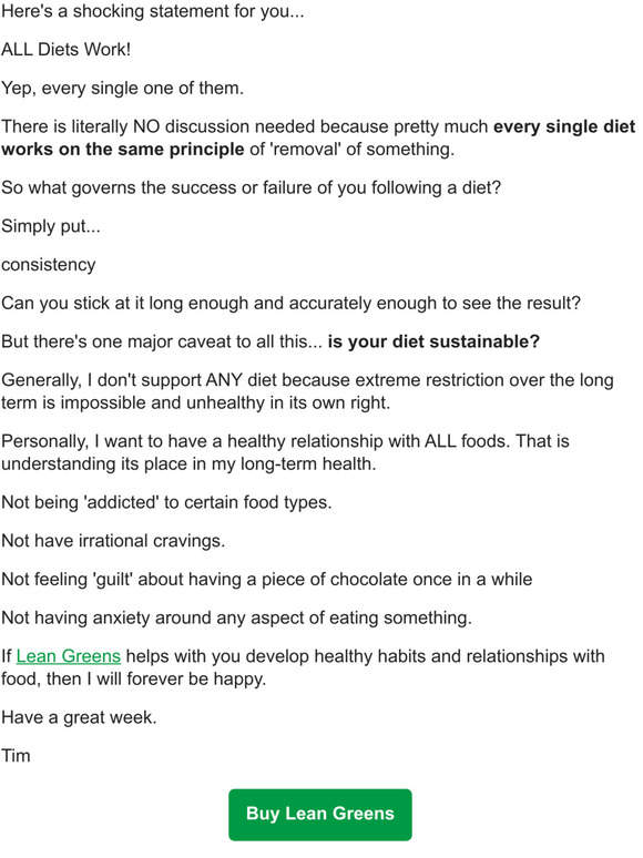 Agnostic About Diet