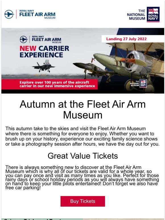 Autumn at the Fleet Air Arm Museum.