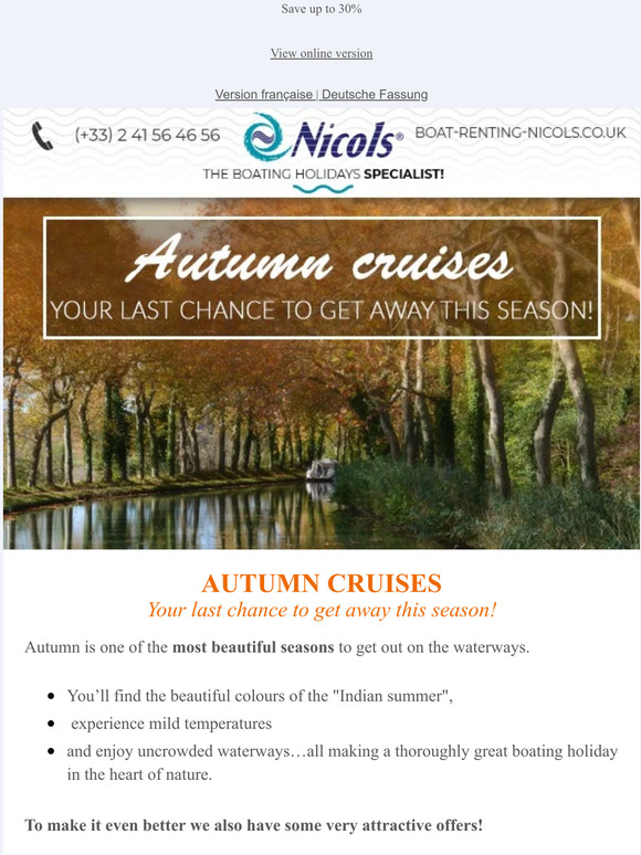 🍂 Autumn cruises