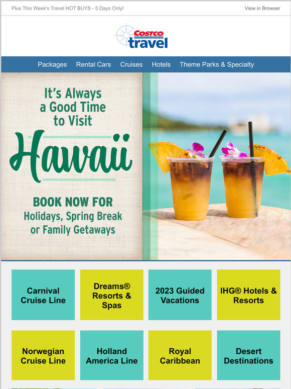 Costco How does a vacation to Hawaii sound? Milled