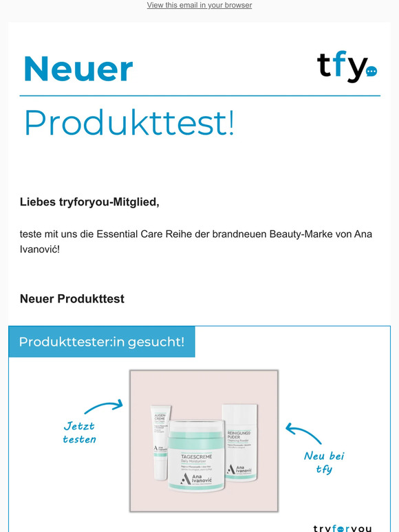 Die neuesten Produkttests nur für dich!