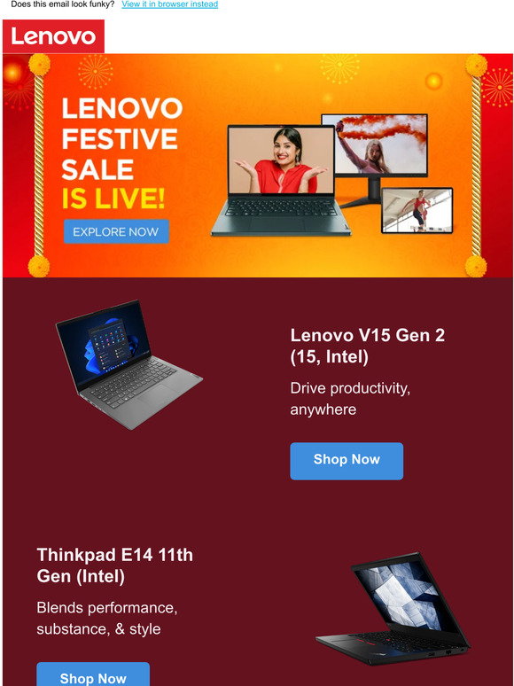 Lenovo Lenovo festive sale bringing the best prices for the best