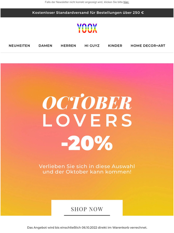 Angebote zum Verlieben, YOOXER ❤ Sie haben Anspruch auf bis zu −90% SALE ➕ −20% extra auf die Herbstauswahl