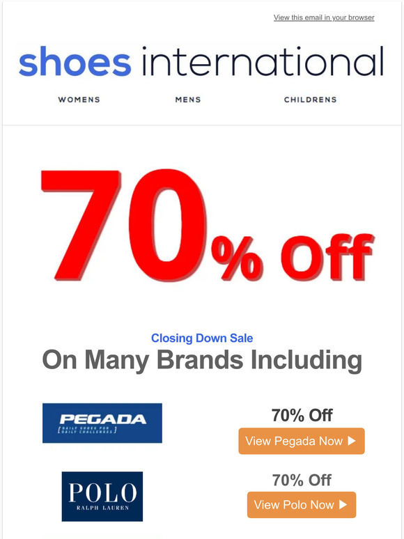 70% Off Many Brands, 60% Off DB Shoes and More
