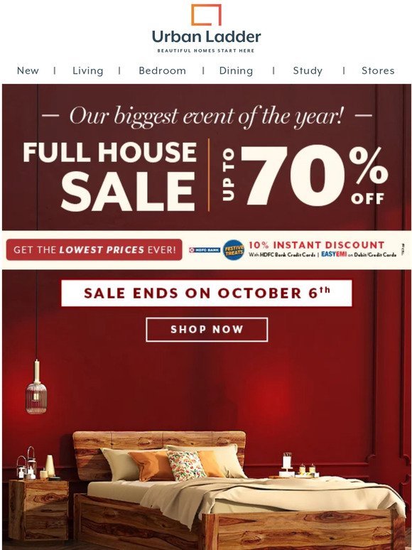 Full House Sale ENDING on 6th October
