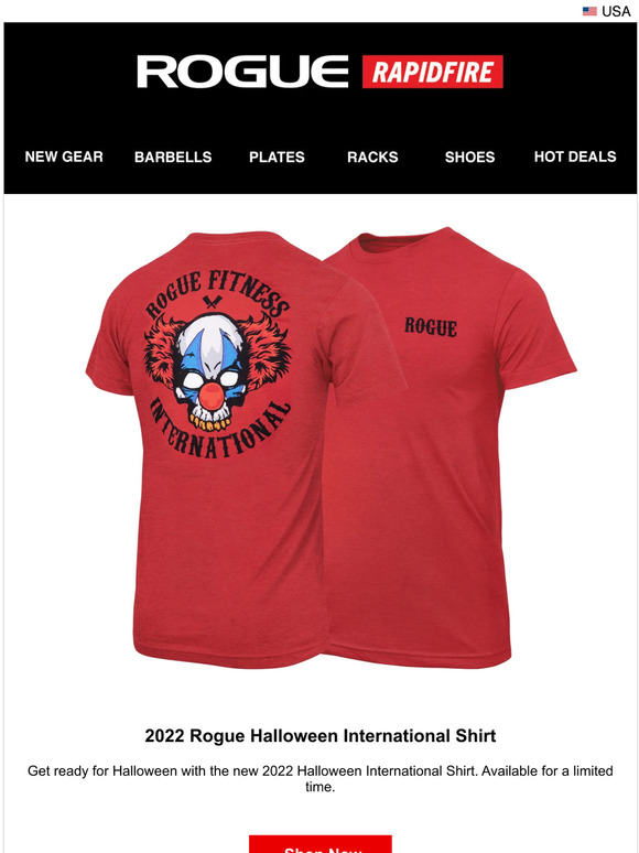 Rogue Fitness Just Launched 2022 Rogue Halloween International Shirt