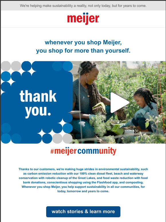 Meijer Together, We Help Support Sustainability in All Our Communities