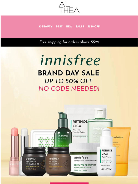 🔥 Up To 50% Off Innisfree