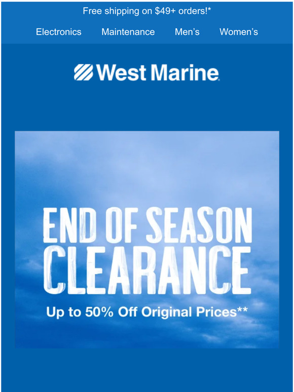 West Marine Clearance is going fast! Get ‘em before they’re gone! Milled
