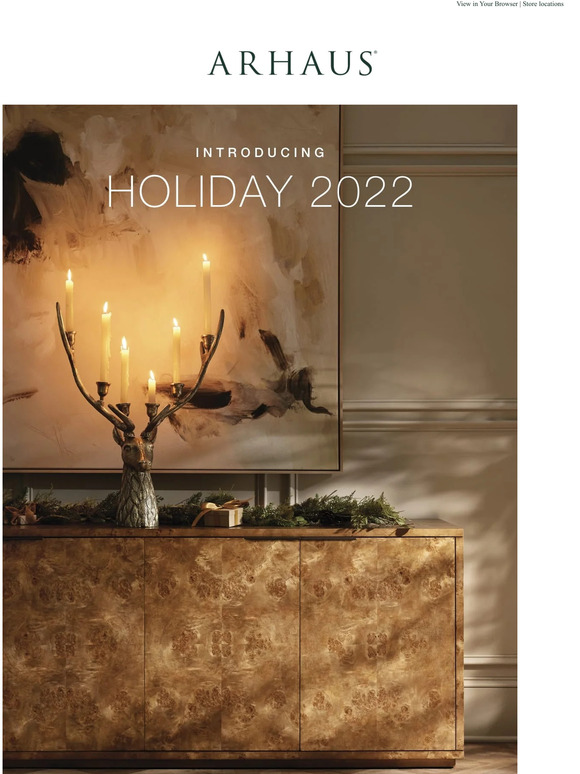 arhaus Introducing Holiday 2022 Milled
