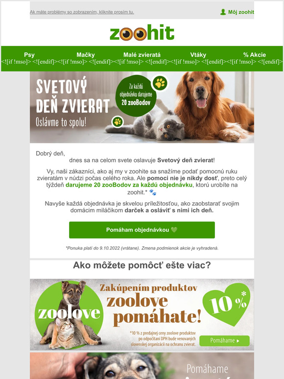 Oslavujeme Svetový deň zvierat!