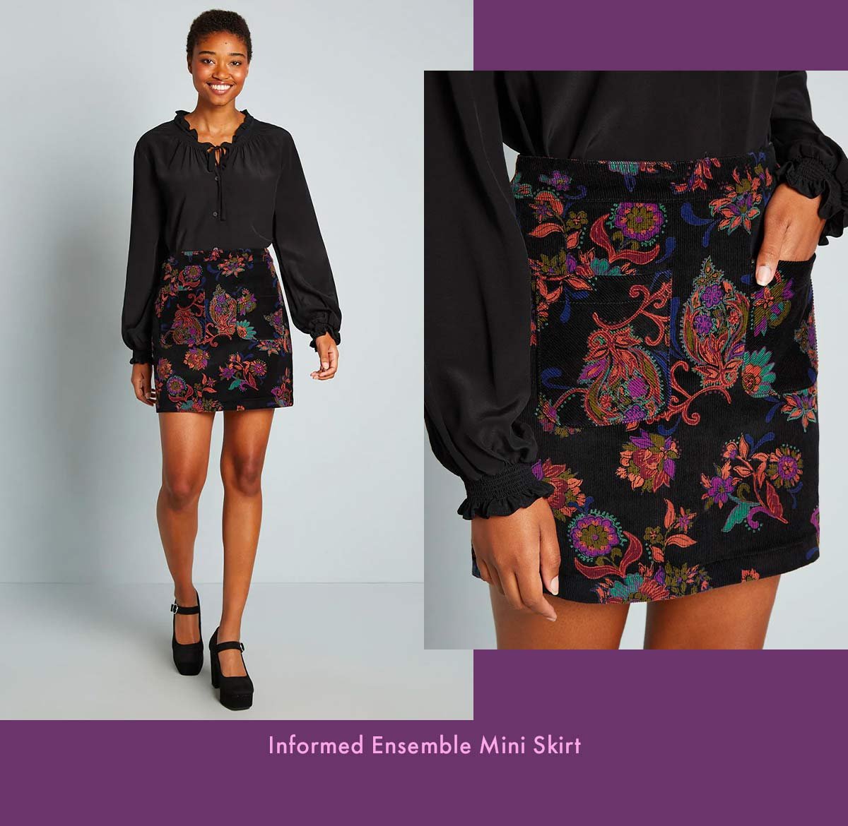Informed Ensemble Mini Skirt