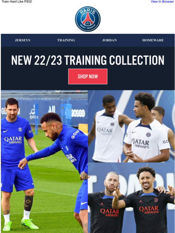 Paris SaintGermain Store Shop The New 22/23 Training Range Milled