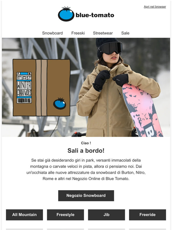 Blue Tomato IT Nuova attrezzatura da snowboard da Blue Tomato Milled