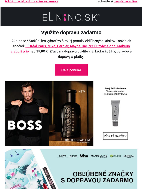 🚚 DOPRAVA ZADARMO na obľúbenú kozmetiku >