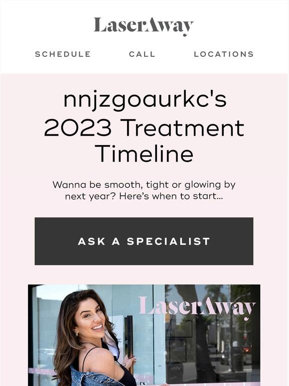 LaserAway —, your treatment timeline is here Milled