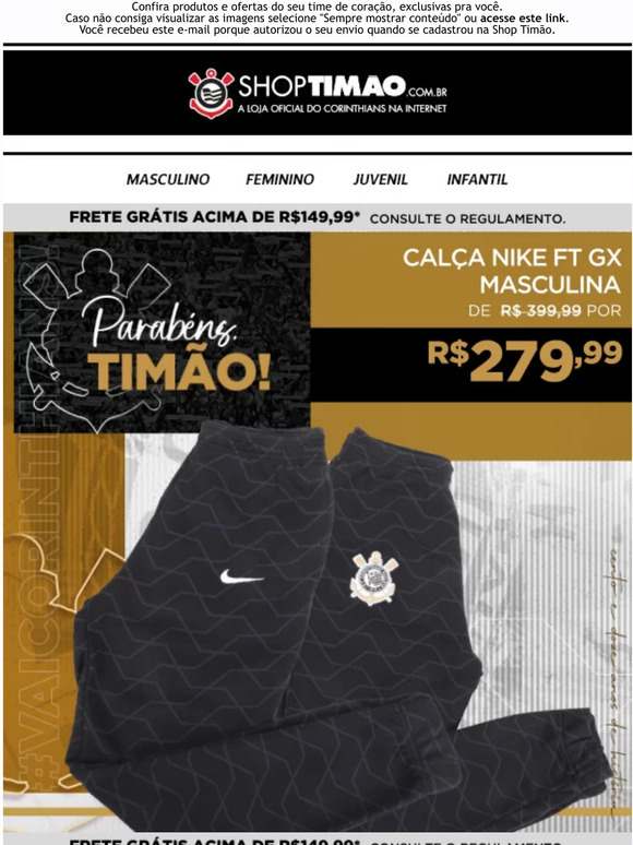 Shop Timão  Loja Oficial do Corinthians - Produtos Exclusivos