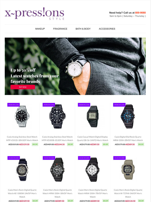 —, Get a 50% off on Casio Watches 😇