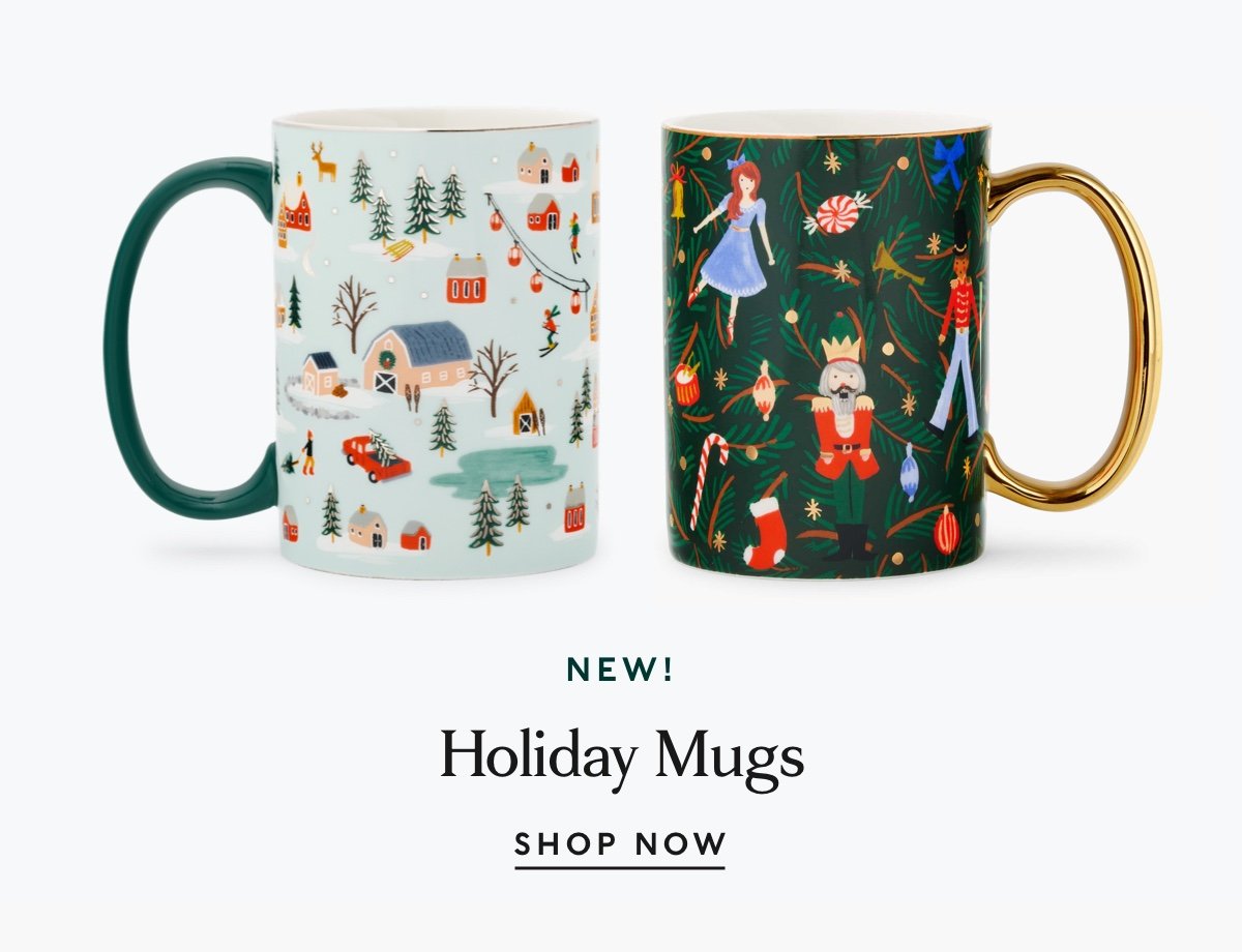 New Holiday Mugs. Shop now