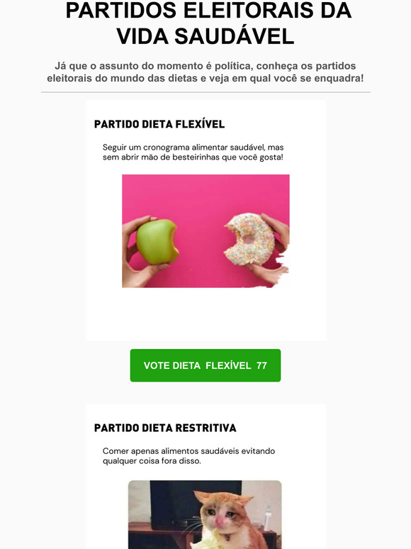 Falando em política: Conheça os partidos da Alimentação.