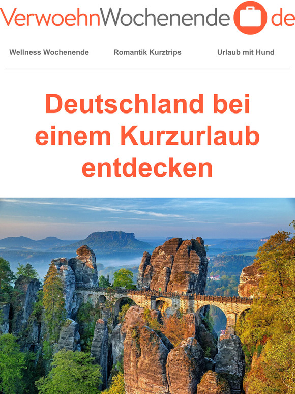 Verwoehnwochenende: Kurztrips: Deutschland entdecken | Milled