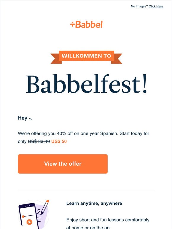 Babbelfest continues with 40% off!