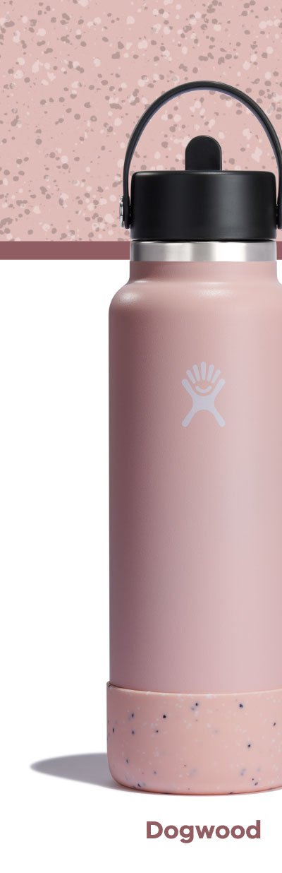 NEW Hydro Flask Dogwood Pink 32 oz Wide Mouth Bottle Flex Straw Cap SHIPS  FAST!