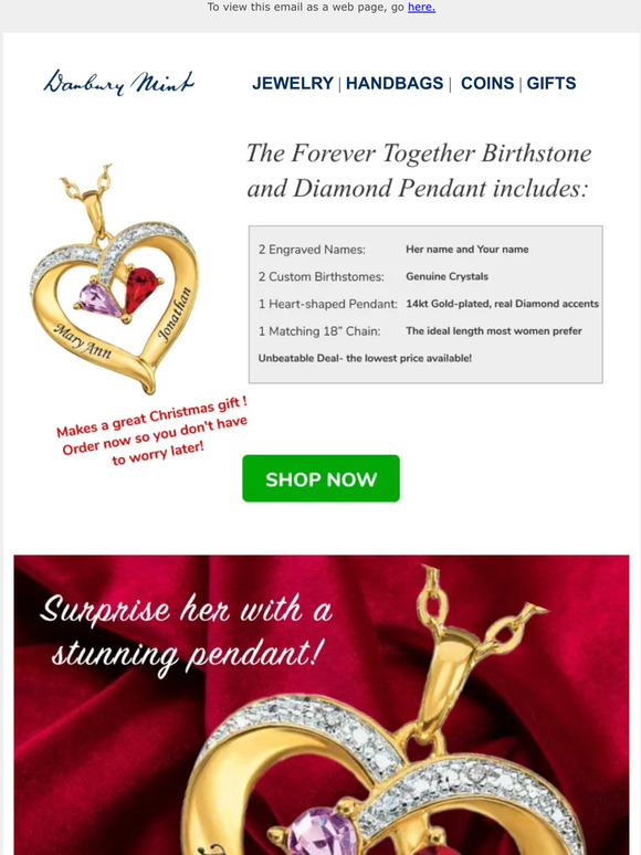 Danbury Mint Say "I Love You" every day Milled