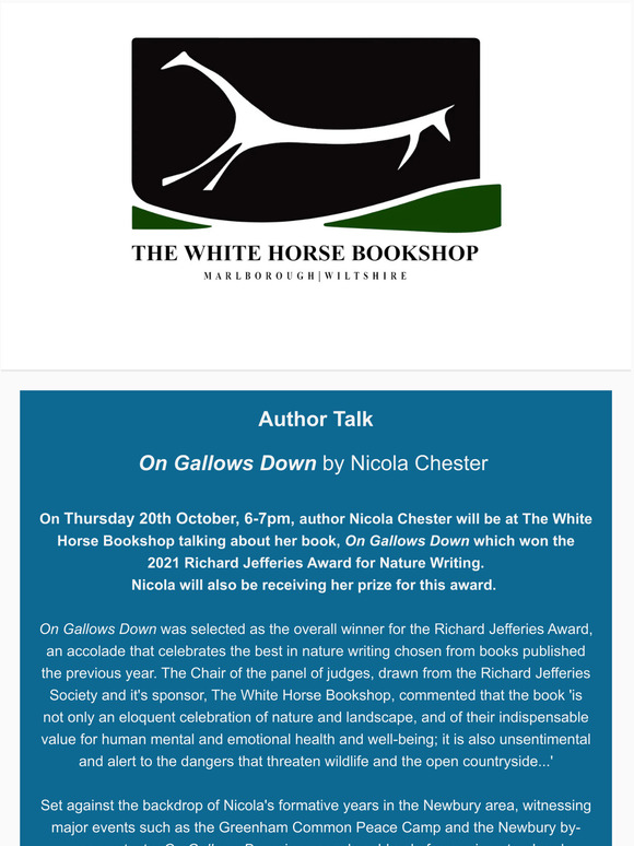 Author Talk - 'On Gallows Down' by Nicola Chester