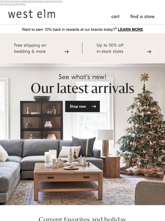 West Elm All new holiday arrivals are here! Milled